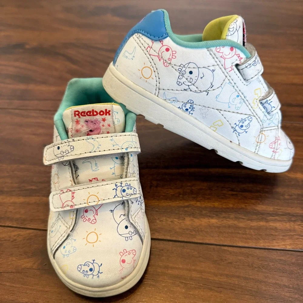 Reebok Kids Baby‎ Toddler Peppa Pig Royal Complete CLN 2 Sneakers White Size 6